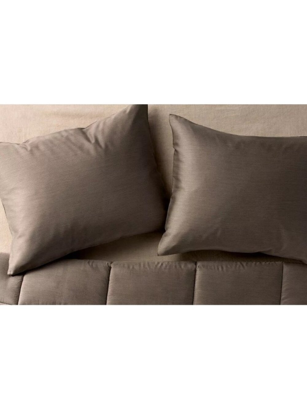 Casaluna Silver Fig 400 Thread Rayon 2 King Size Pillow Sham Set 20" x 36" NWOT